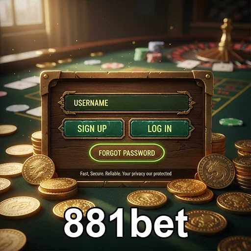 Ilustração de Acesse com facilidade o 881bet e desfrute de jogos rápidos